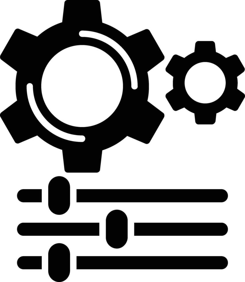 instellingen glyph-pictogram vector