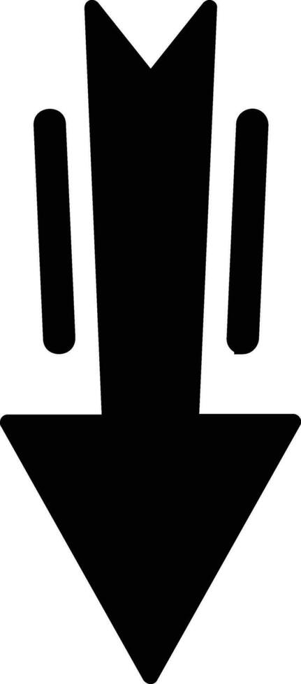 omlaag glyph-pictogram vector