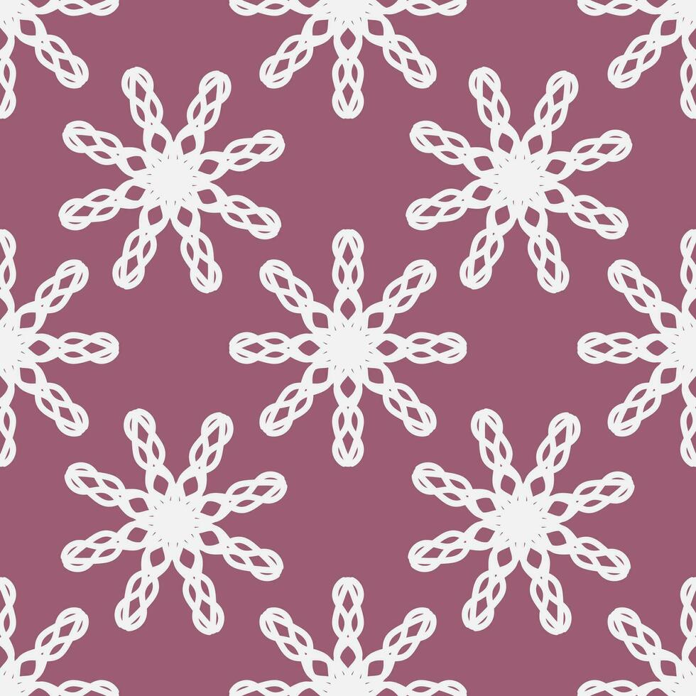 vector naadloos wijnoogst patroon van abstract wit kant bloemen Aan roze achtergrond