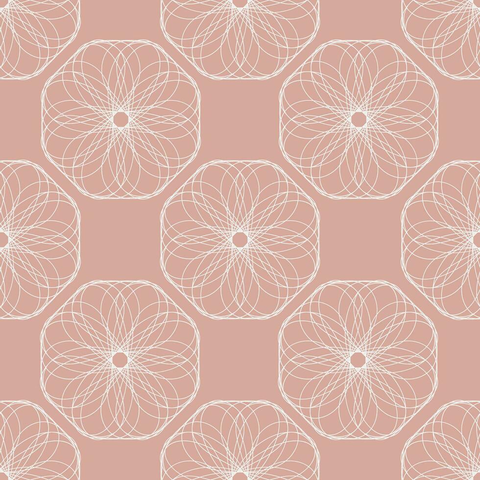vector naadloos wijnoogst patroon van abstract wit bloemen Aan een roze achtergrond