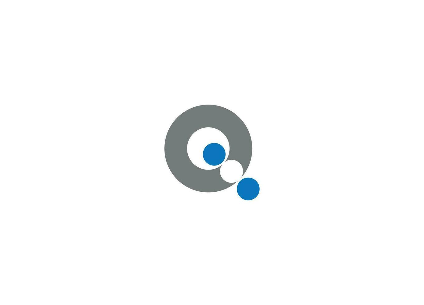 q letter logo-ontwerp met creatieve moderne vector pictogrammalplaatje