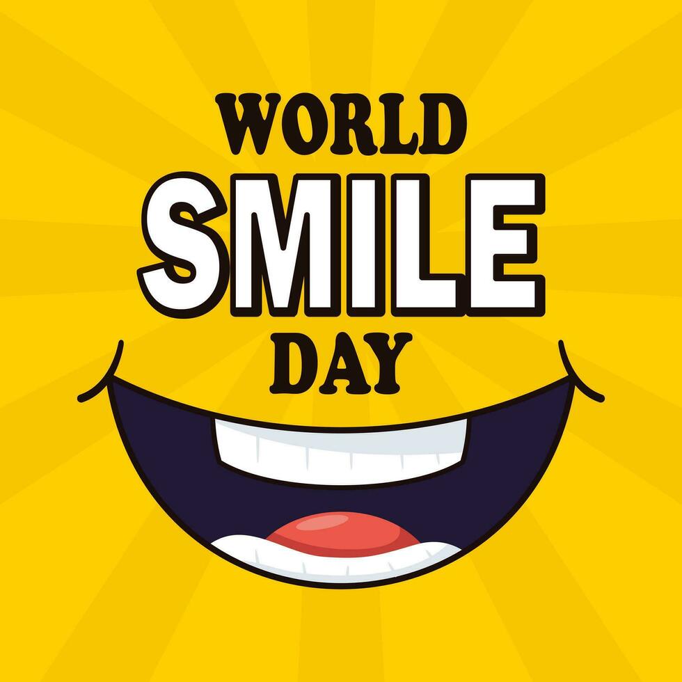 vector grafisch van wereld glimlach dag mooi zo voor wereld glimlach dag viering