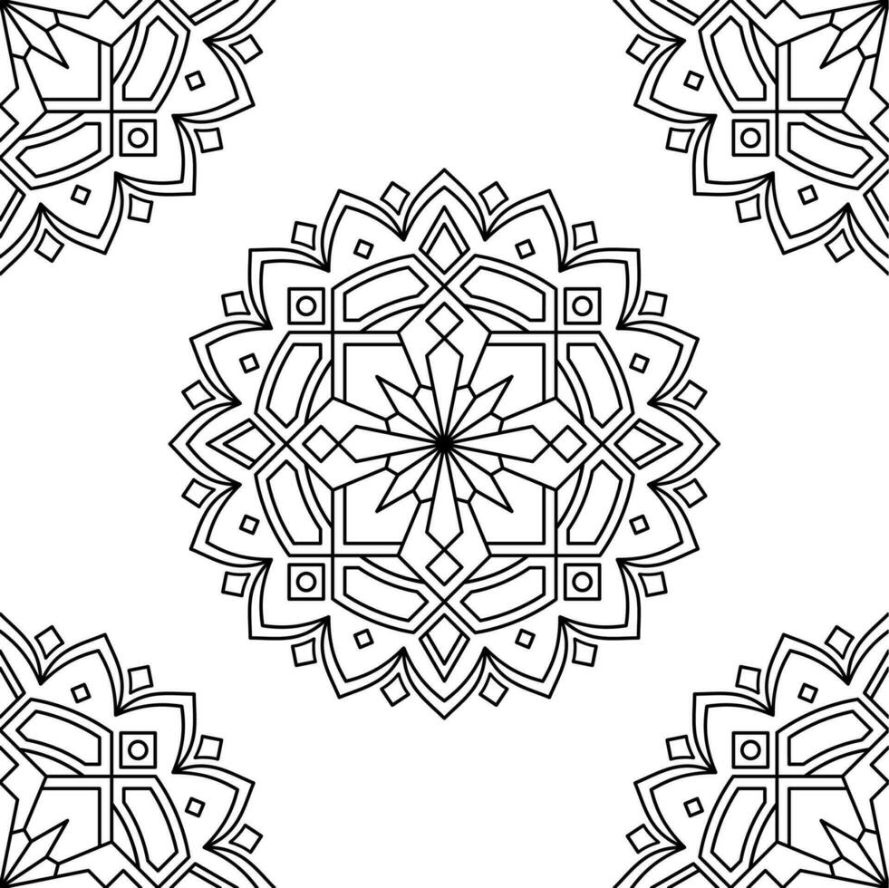 Islamitisch mandala kunst beroerte ontwerp vector