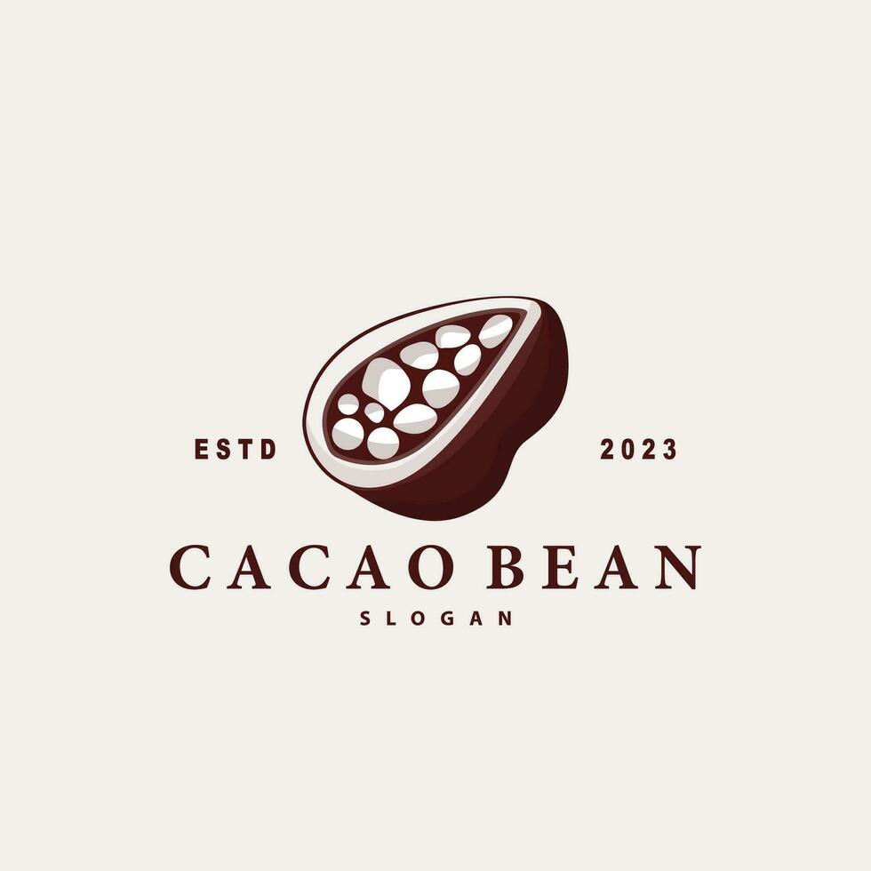 cacao Boon logo, premie ontwerp vers biologisch tuin fabriek zaad gemakkelijk minimalistische vector