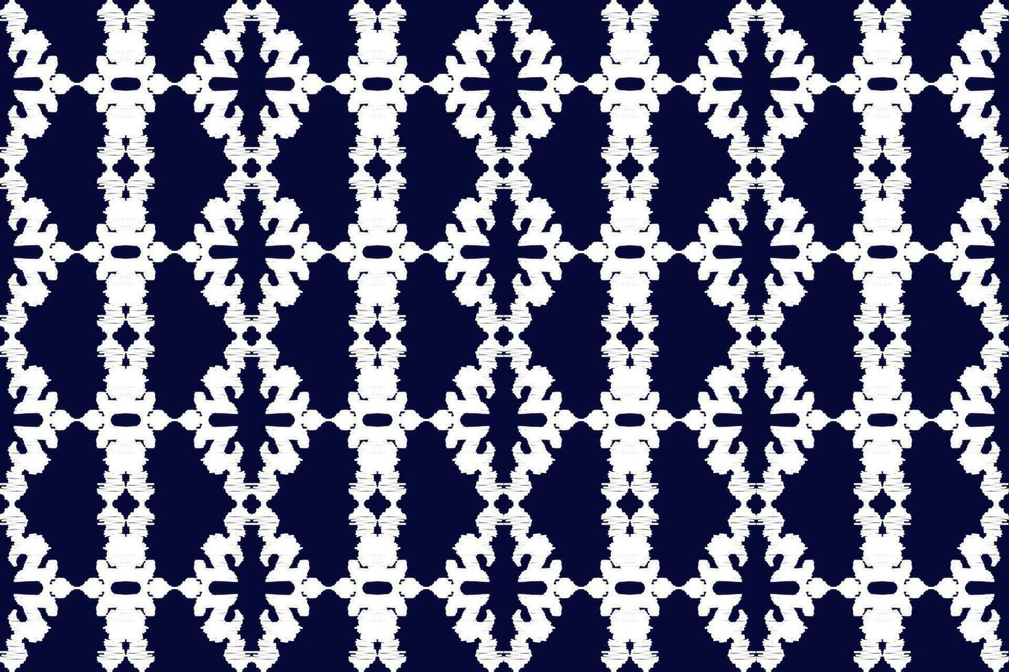 naadloos patroon van ikat paisley, traditioneel naadloos patroon, blauw achtergrond, aztec stijl, borduurwerk, abstract, vector, ontwerp illustratie voor textuur, kleding stof, afdrukken. vector