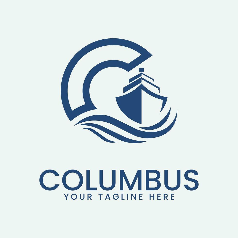 Columbus logo vector illustratie ontwerp