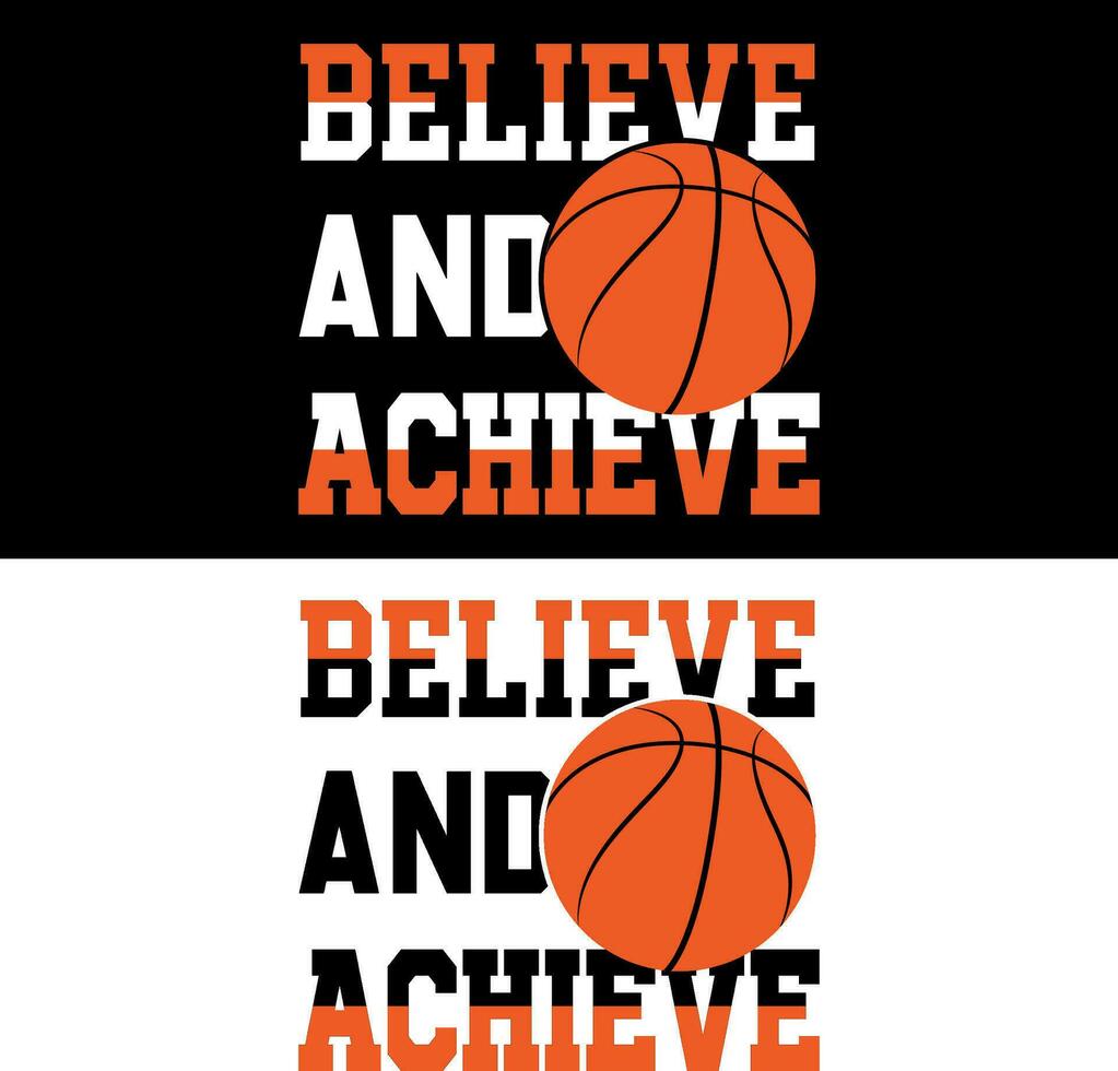 van mening zijn en bereiken. basketbal t-shirt ontwerp. vector