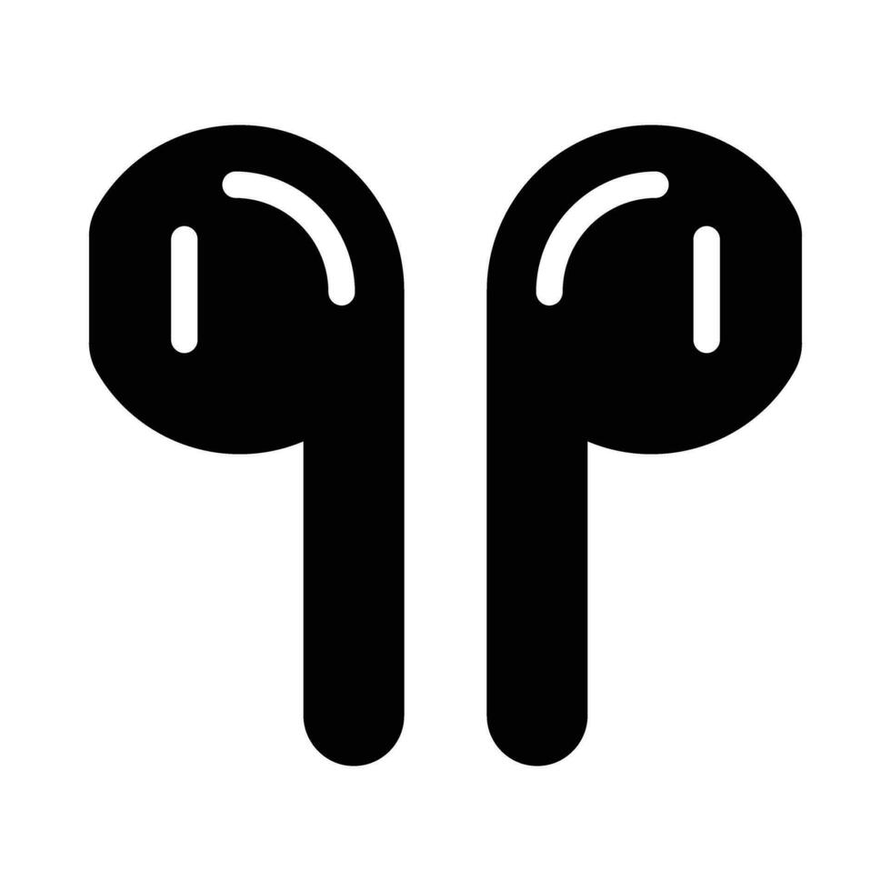 oortelefoons vector glyph icoon voor persoonlijk en reclame gebruiken.