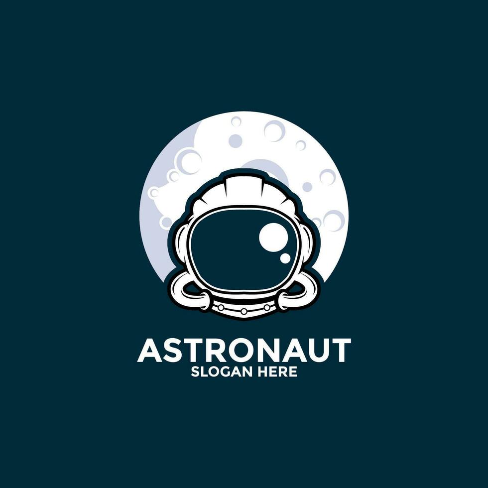 astronaut vector logo icoon, illustratie astronaut of ruimte logo ontwerp sjabloon