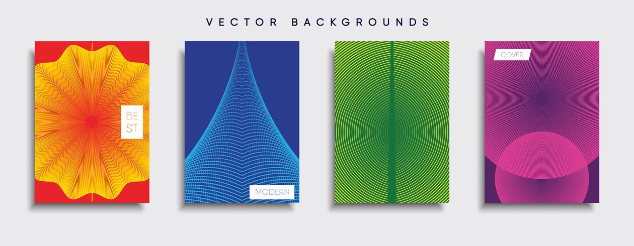 Minimale vectoromslagontwerpen. Toekomstige postersjabloon. vector