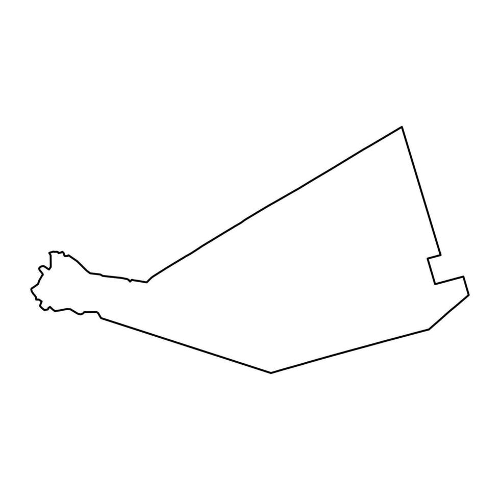 mafraq gouvernement kaart, administratief divisie van Jordanië. vector