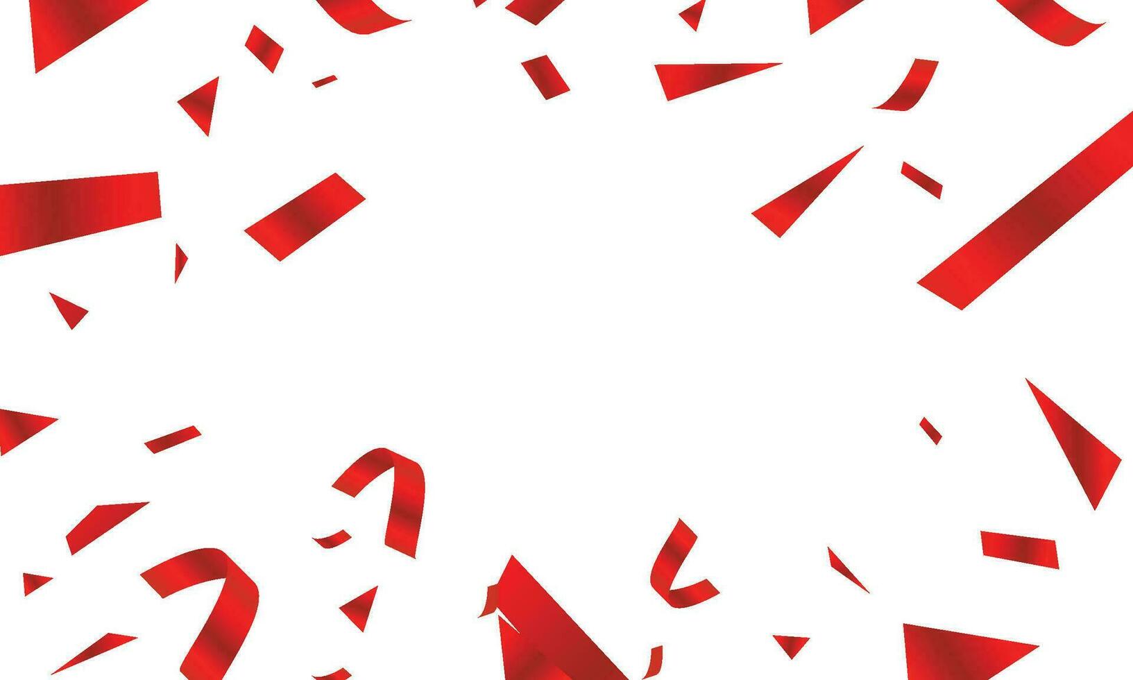 vector viering achtergrond sjabloon met rood confetti linten kader. luxe groet rijk kaart