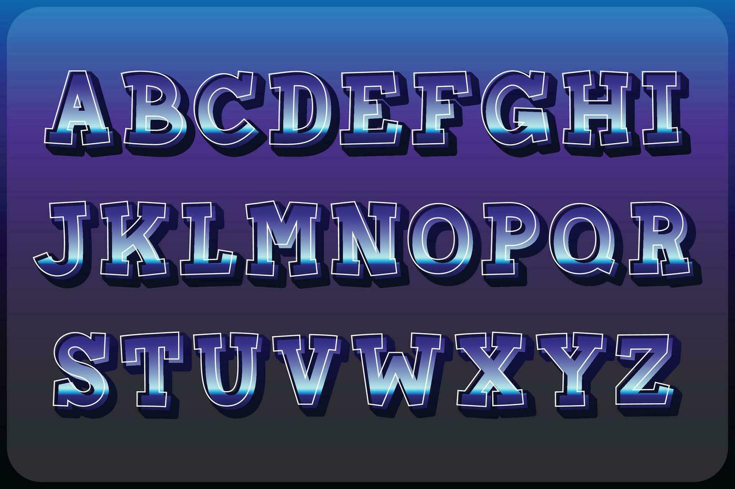 veelzijdig verzameling van metalen alfabet brieven voor divers toepassingen vector