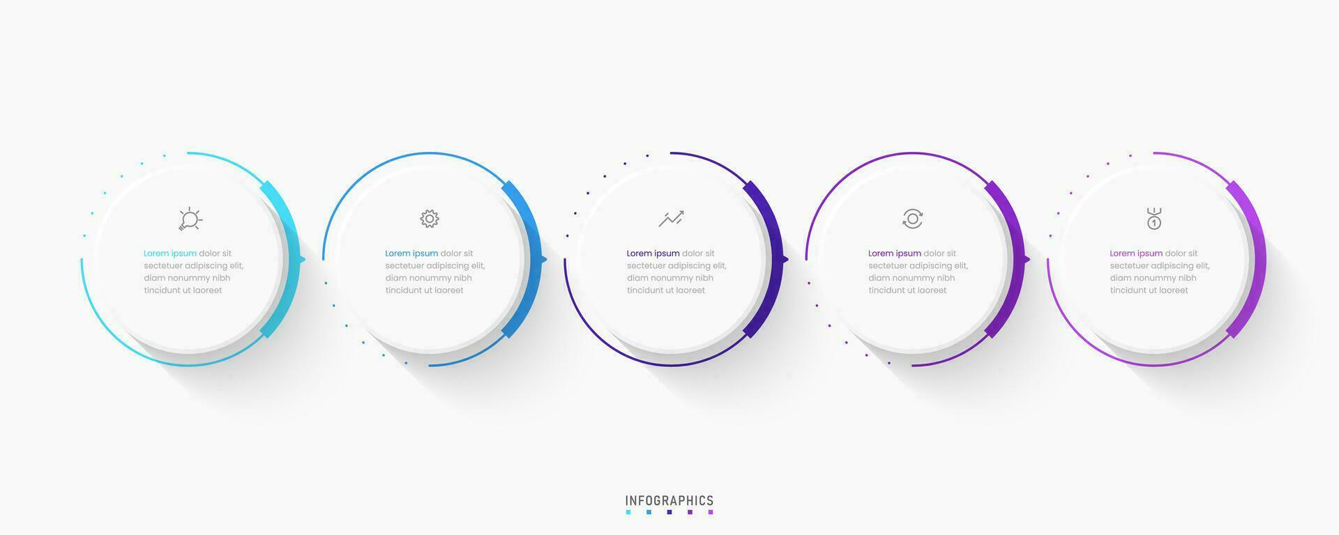 vector infographic labelontwerpsjabloon met pictogrammen en 5 opties of stappen. kan worden gebruikt voor procesdiagram, presentaties, workflowlay-out, banner, stroomschema, infografiek.