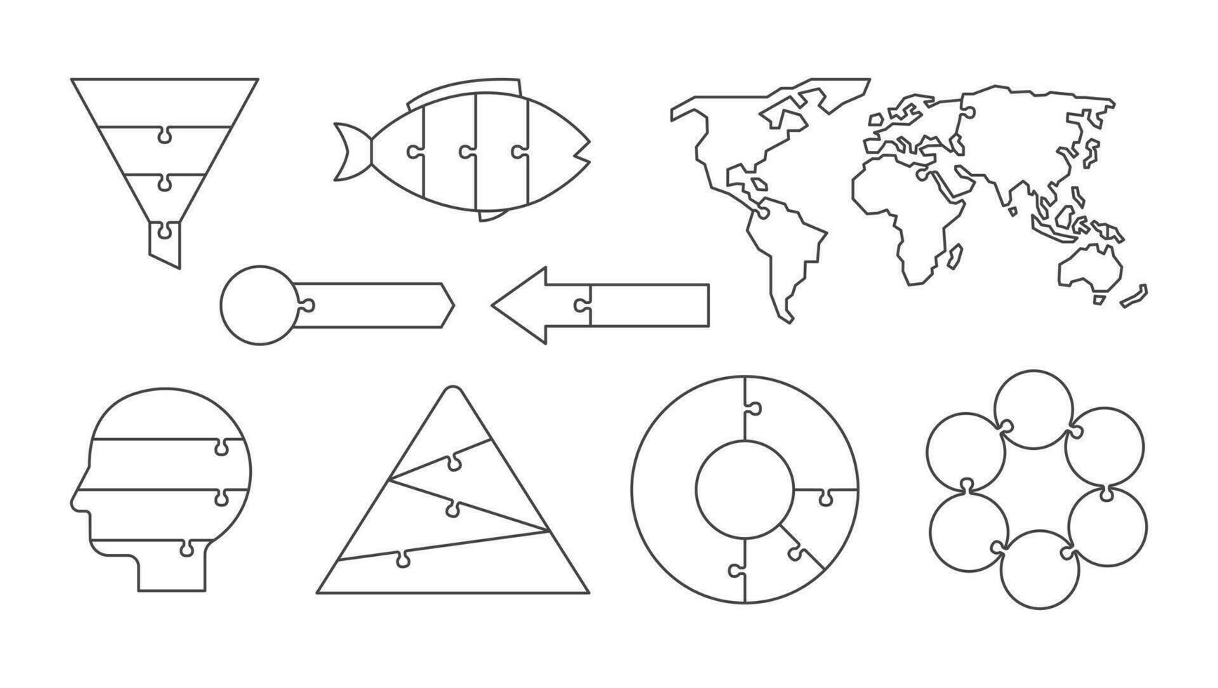 infographic vlak lijn ontwerp sjabloon. bedrijf decoupeerzaag concept. vector