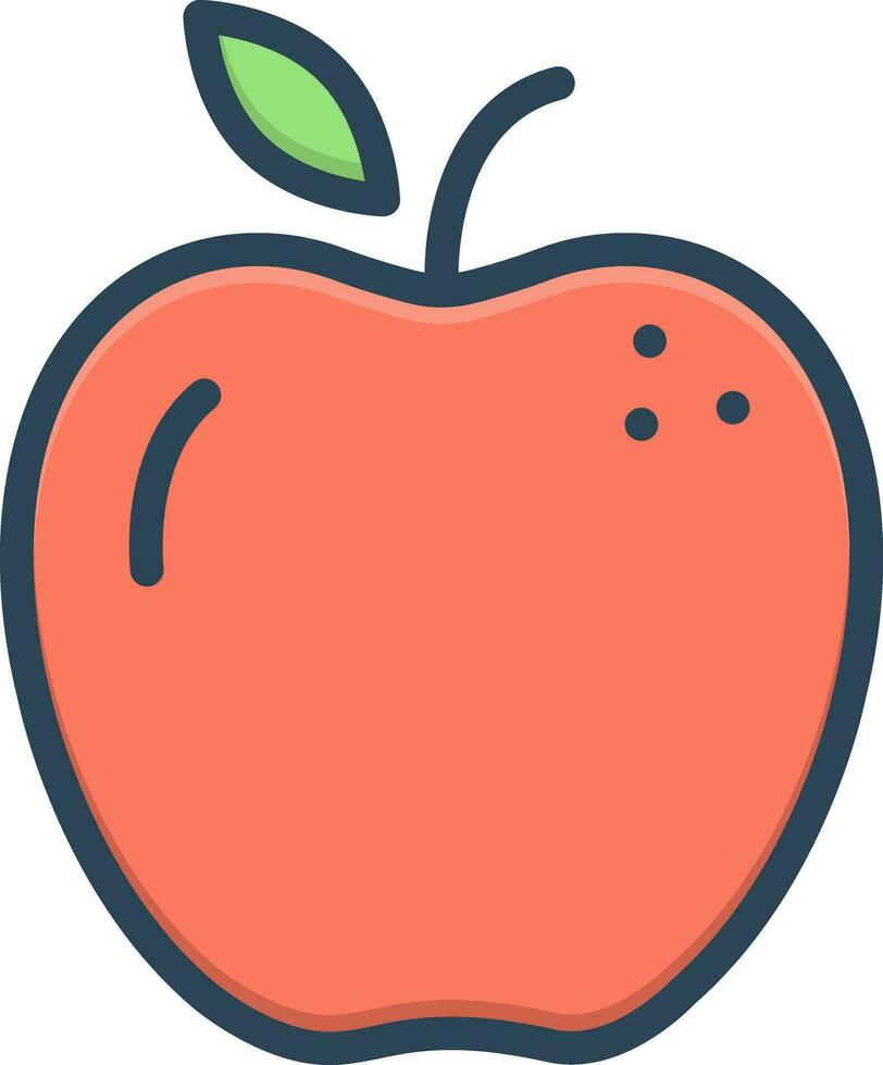 kleur icoon voor appel vector