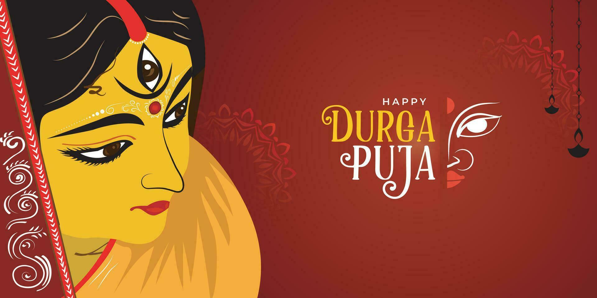 vrij vector cultureel gelukkig durga puja festival subh navratri achtergrond