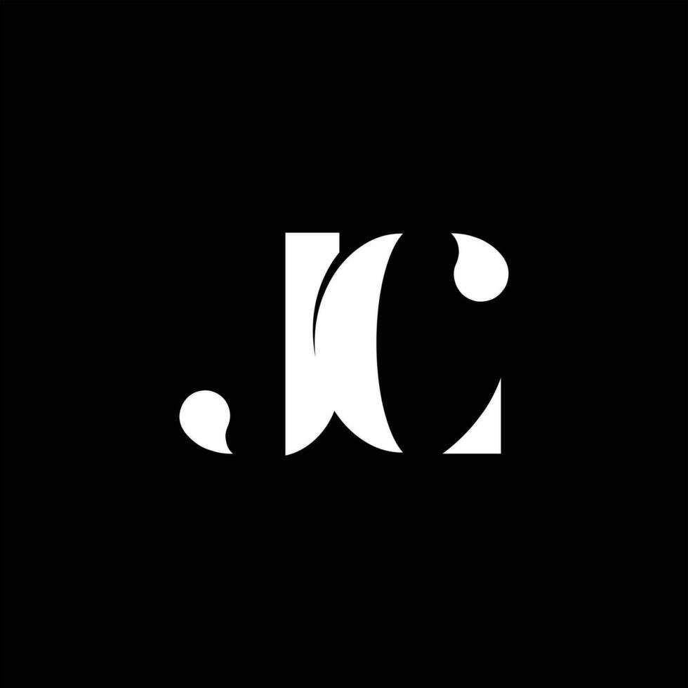 creatief brief jc element logo ontwerp vector