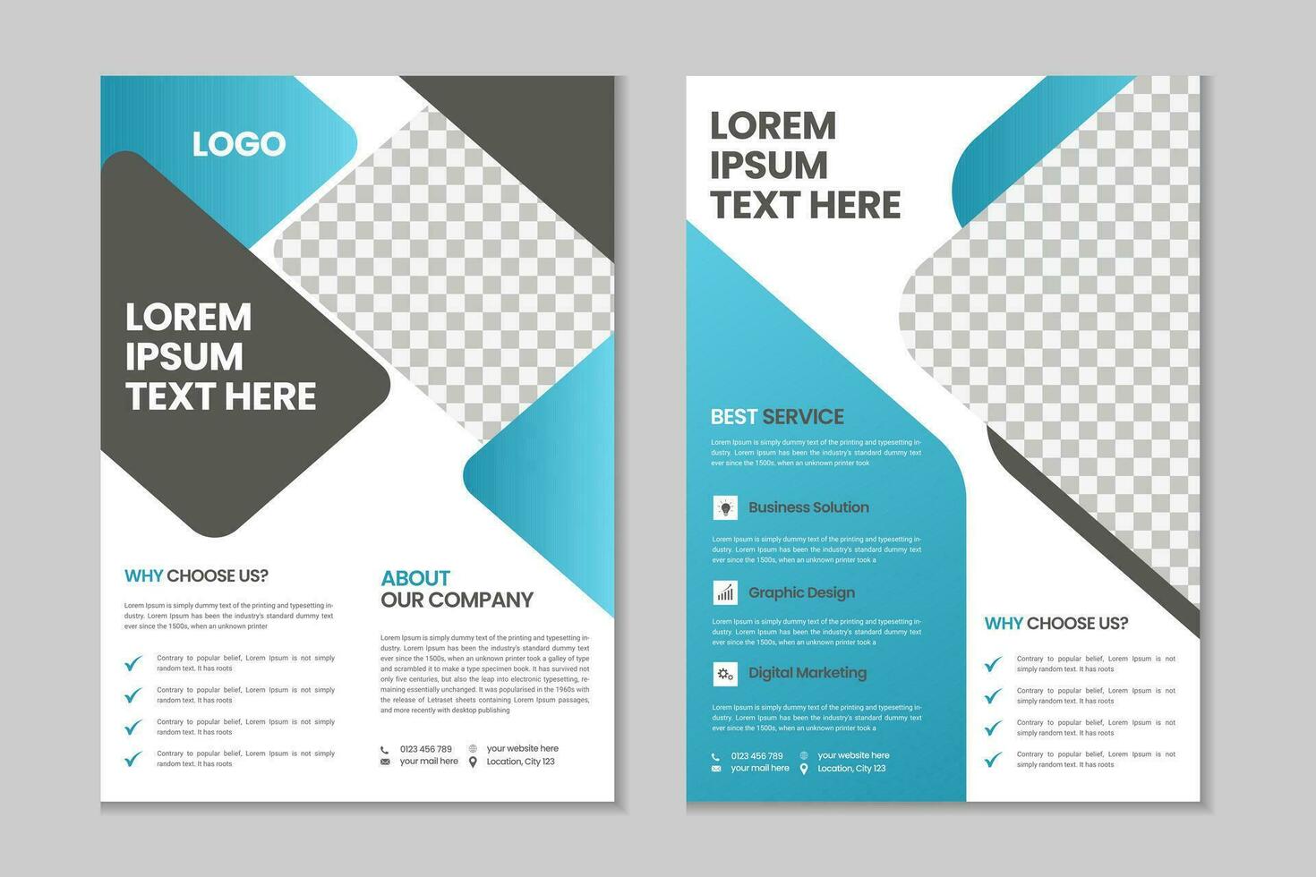 dubbele Pagina's brochure sjabloon ontwerp, folder sjabloon ontwerp, bedrijf brochure, jaar- rapport, portefeuille, tijdschrift, poster, modern presentatie, a4 grootte banier sjabloon ontwerp vector