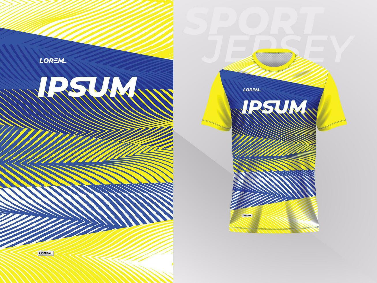 blauw geel overhemd mockup ontwerp sjabloon voor sport Jersey vector