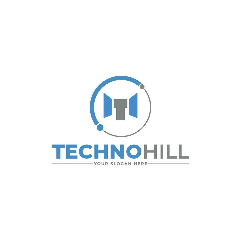 brief th technologie logo ontwerp sjabloon vector