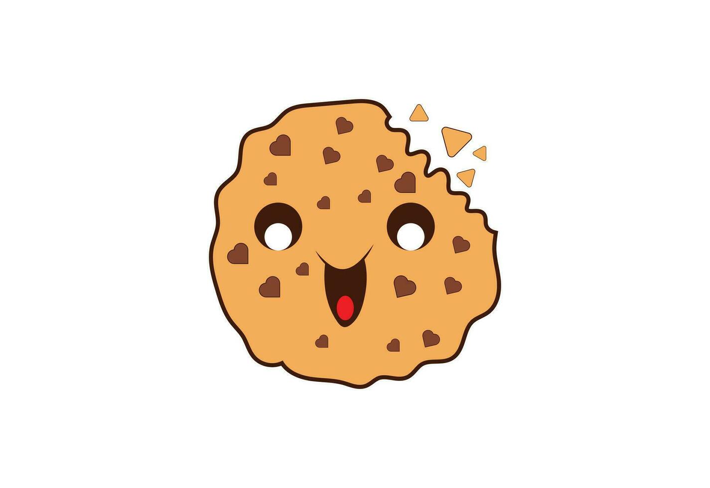 creatief eerste biscuit, kraken, knapperig, tussendoortje vorm logo ontwerp, vector ontwerp sjabloon