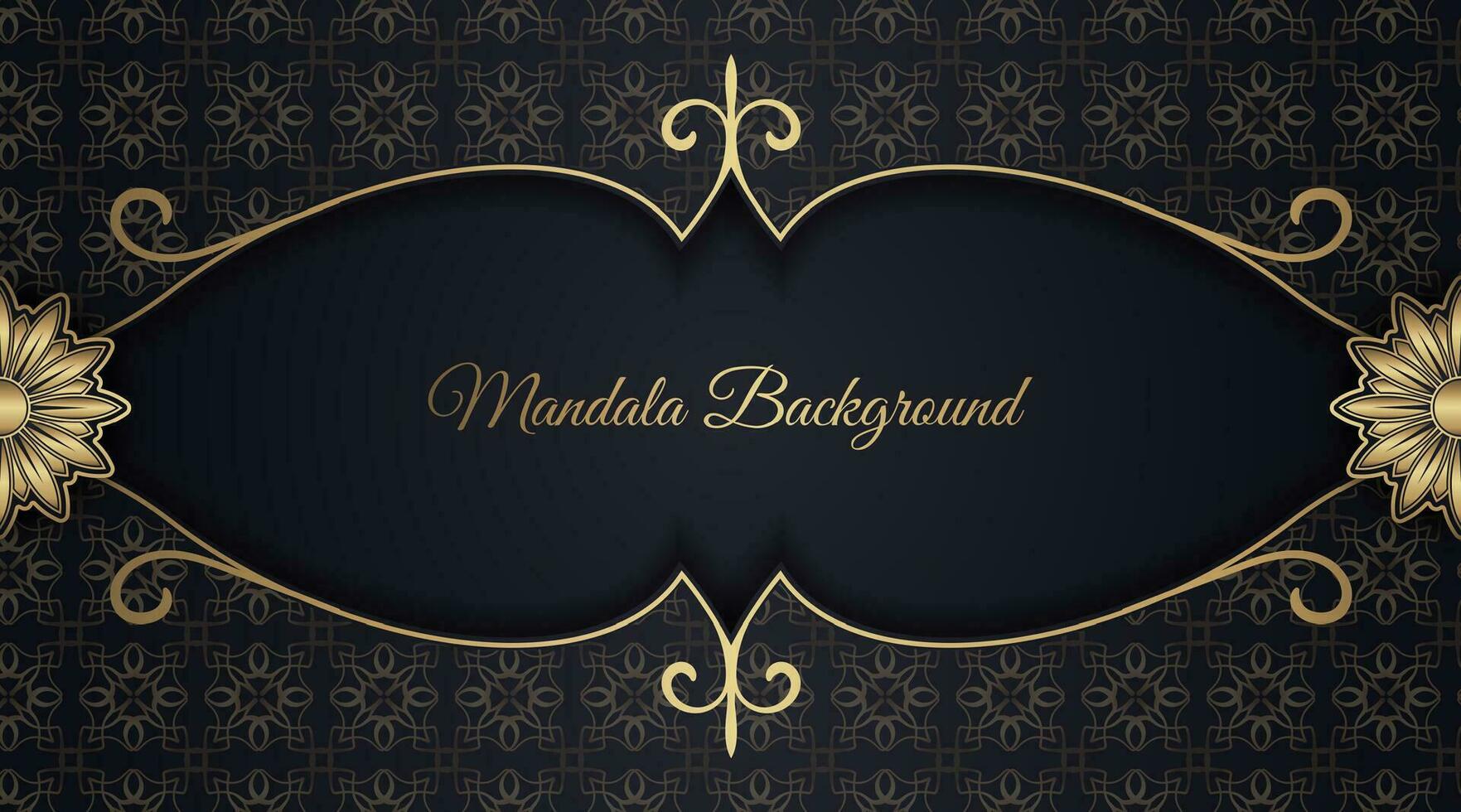 zwart luxe achtergrond met gouden mandala vector