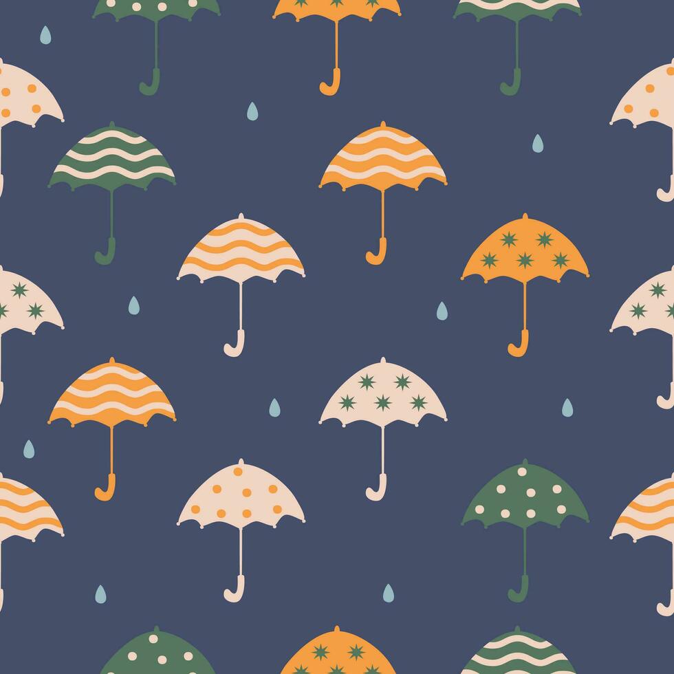 schattig patroon van parasols vector illustratie