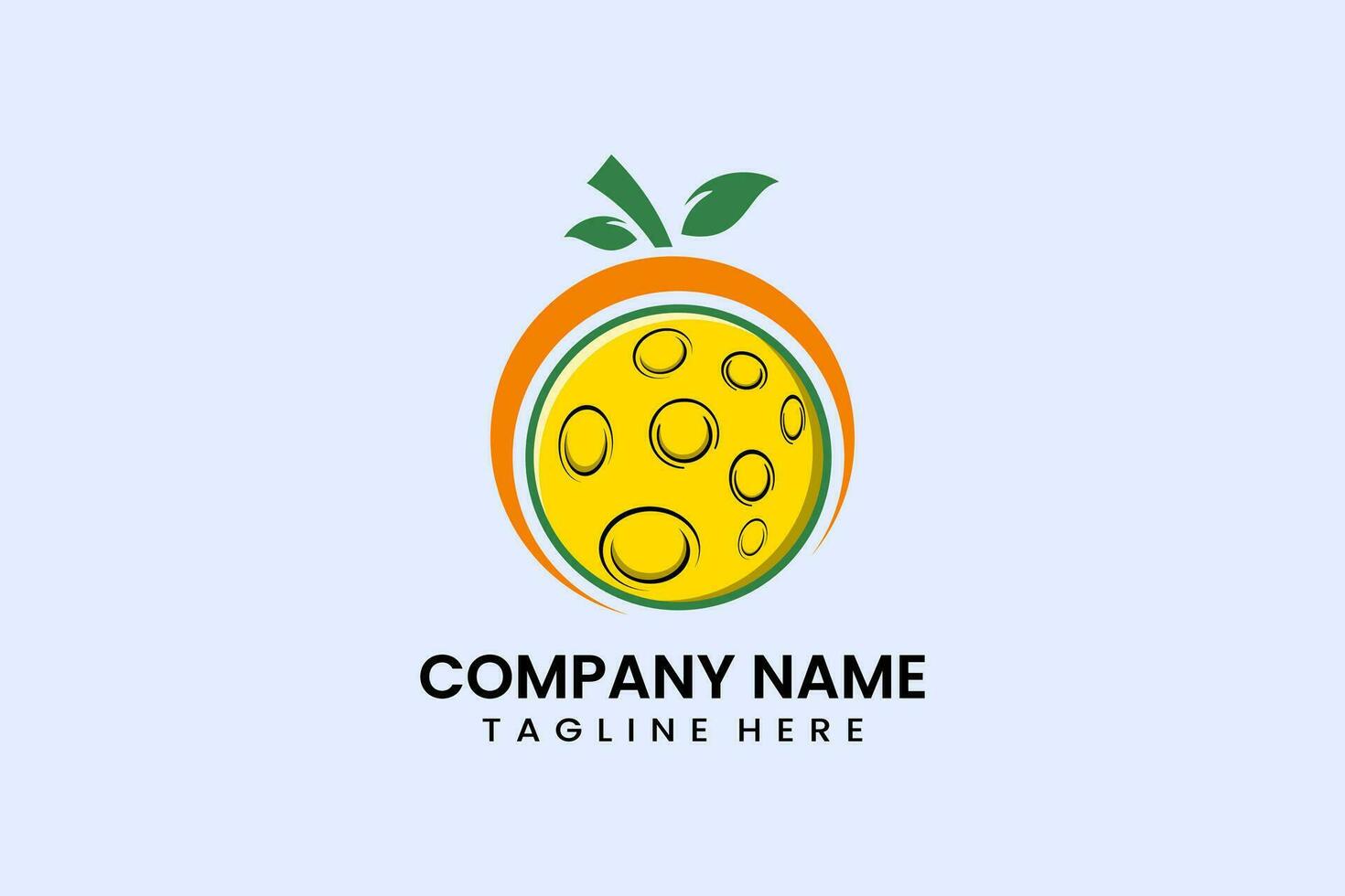 vlak fruit maan icoon symbool logo sjabloon vector