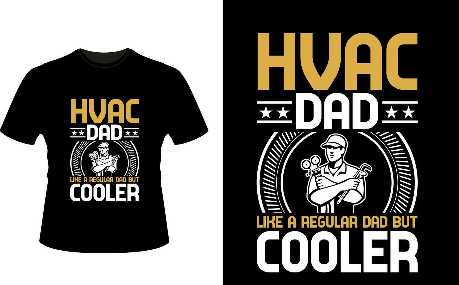 hvac vader Leuk vinden een regelmatig vader maar koeler of vader papa t-shirt ontwerp of vader dag t overhemd ontwerp vector