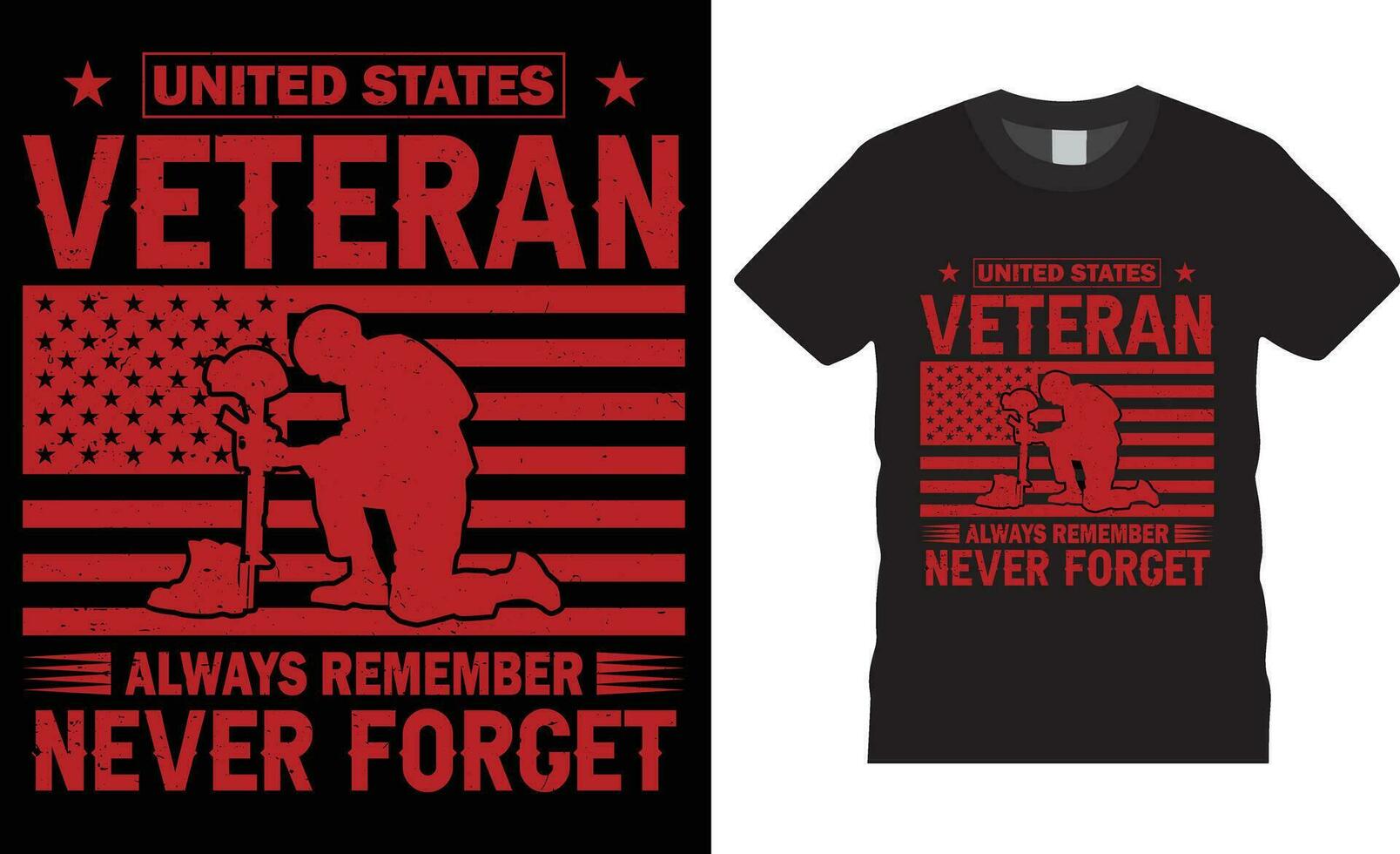 Verenigde staten veteraan altijd onthouden nooit vergeten Amerikaans veteraan t-shirt ontwerp vector sjabloon.