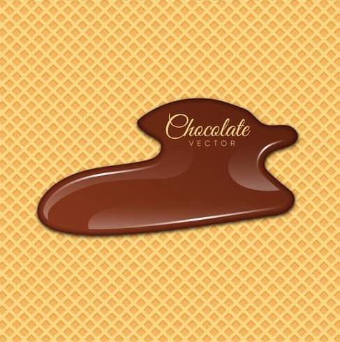 Vloeibare chocolade of bruine verf. Vector illustratie.