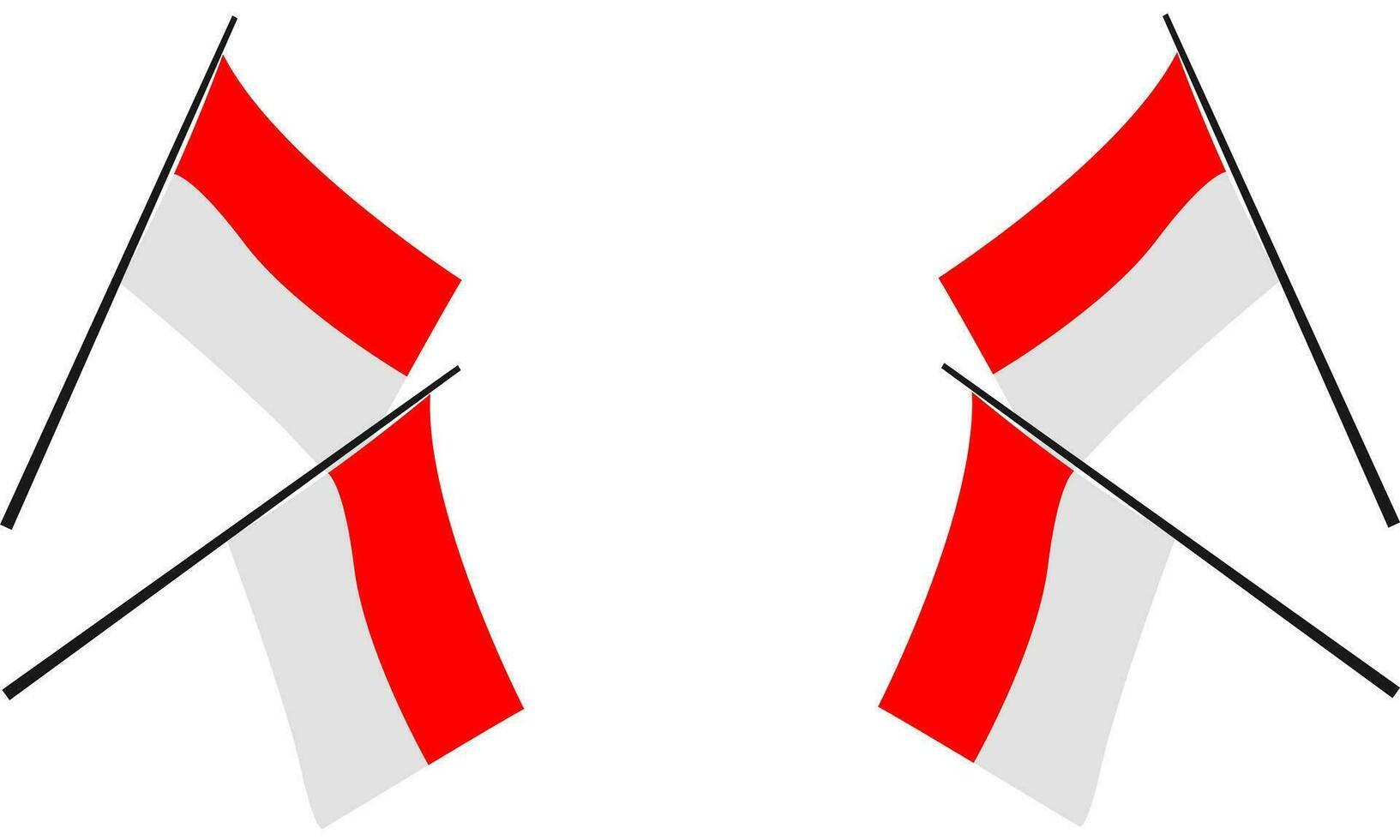 illustratie van de rood en wit vlag vector
