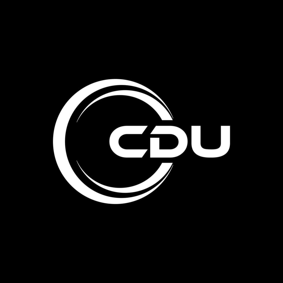 cdu logo ontwerp, inspiratie voor een uniek identiteit. modern elegantie en creatief ontwerp. watermerk uw succes met de opvallend deze logo. vector