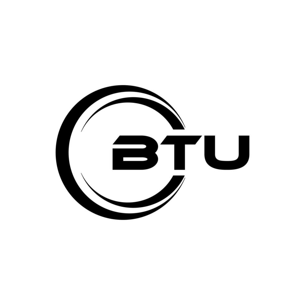 btu logo ontwerp, inspiratie voor een uniek identiteit. modern elegantie en creatief ontwerp. watermerk uw succes met de opvallend deze logo. vector