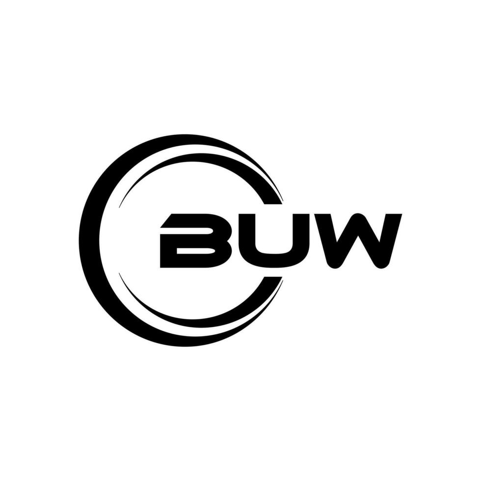 buw logo ontwerp, inspiratie voor een uniek identiteit. modern elegantie en creatief ontwerp. watermerk uw succes met de opvallend deze logo. vector