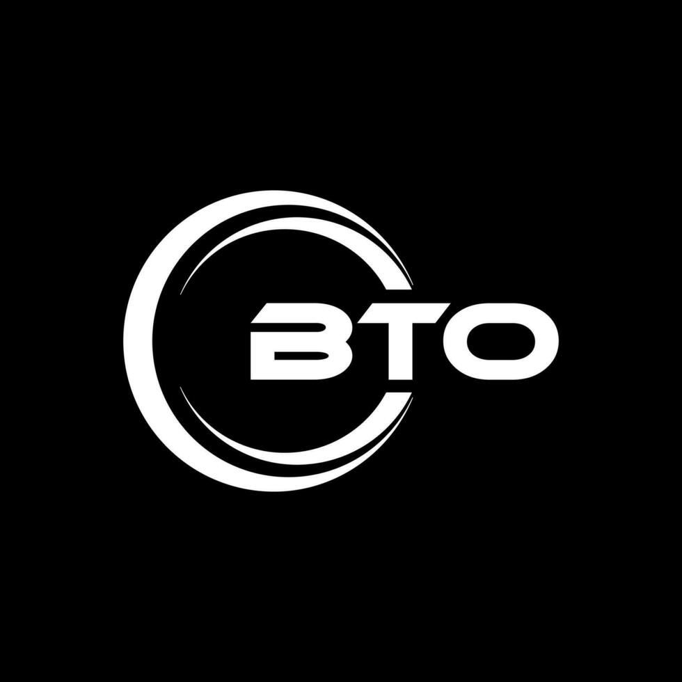 bto logo ontwerp, inspiratie voor een uniek identiteit. modern elegantie en creatief ontwerp. watermerk uw succes met de opvallend deze logo. vector