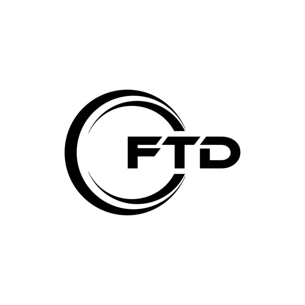 ftd logo ontwerp, inspiratie voor een uniek identiteit. modern elegantie en creatief ontwerp. watermerk uw succes met de opvallend deze logo. vector