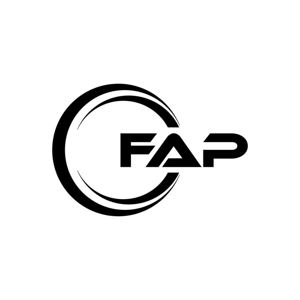 fap logo ontwerp, inspiratie voor een uniek identiteit. modern elegantie en creatief ontwerp. watermerk uw succes met de opvallend deze logo. vector