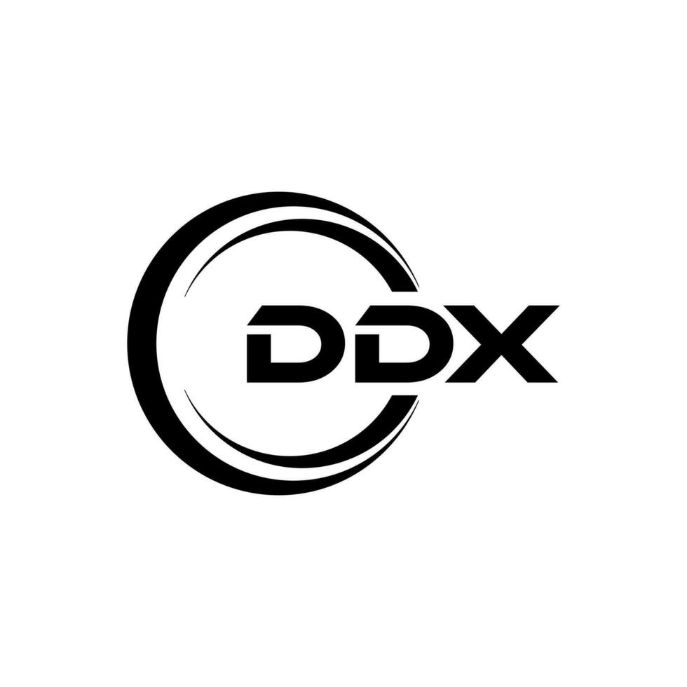 ddx logo ontwerp, inspiratie voor een uniek identiteit. modern elegantie en creatief ontwerp. watermerk uw succes met de opvallend deze logo. vector