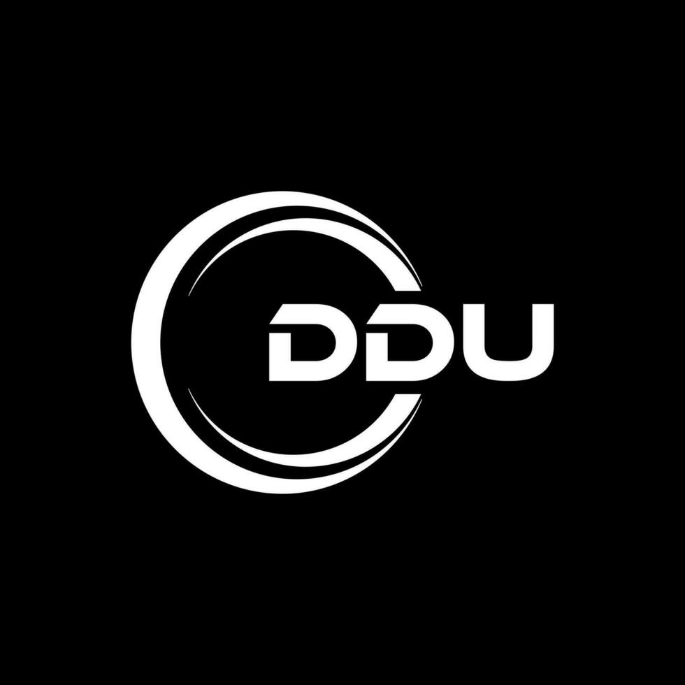 ddu logo ontwerp, inspiratie voor een uniek identiteit. modern elegantie en creatief ontwerp. watermerk uw succes met de opvallend deze logo. vector