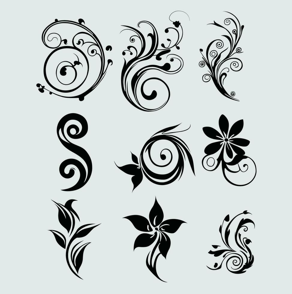 vlak bloem vector illustratie hand- getrokken schets