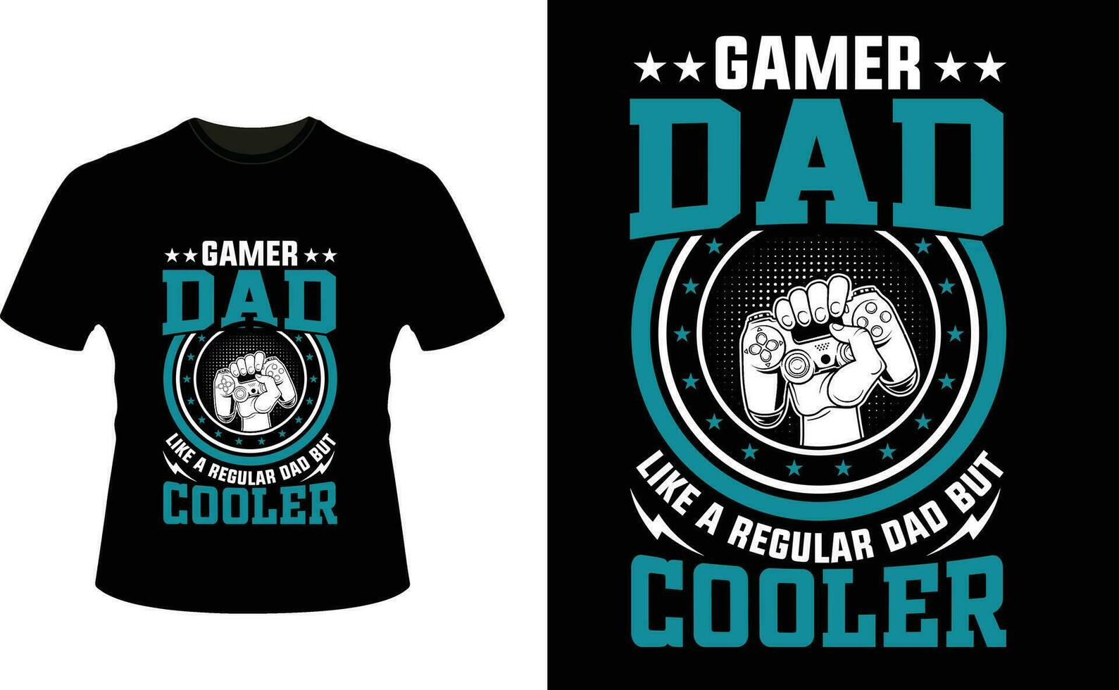 gamer vader Leuk vinden een regelmatig vader maar koeler of vader papa t-shirt ontwerp of vader dag t overhemd ontwerp vector