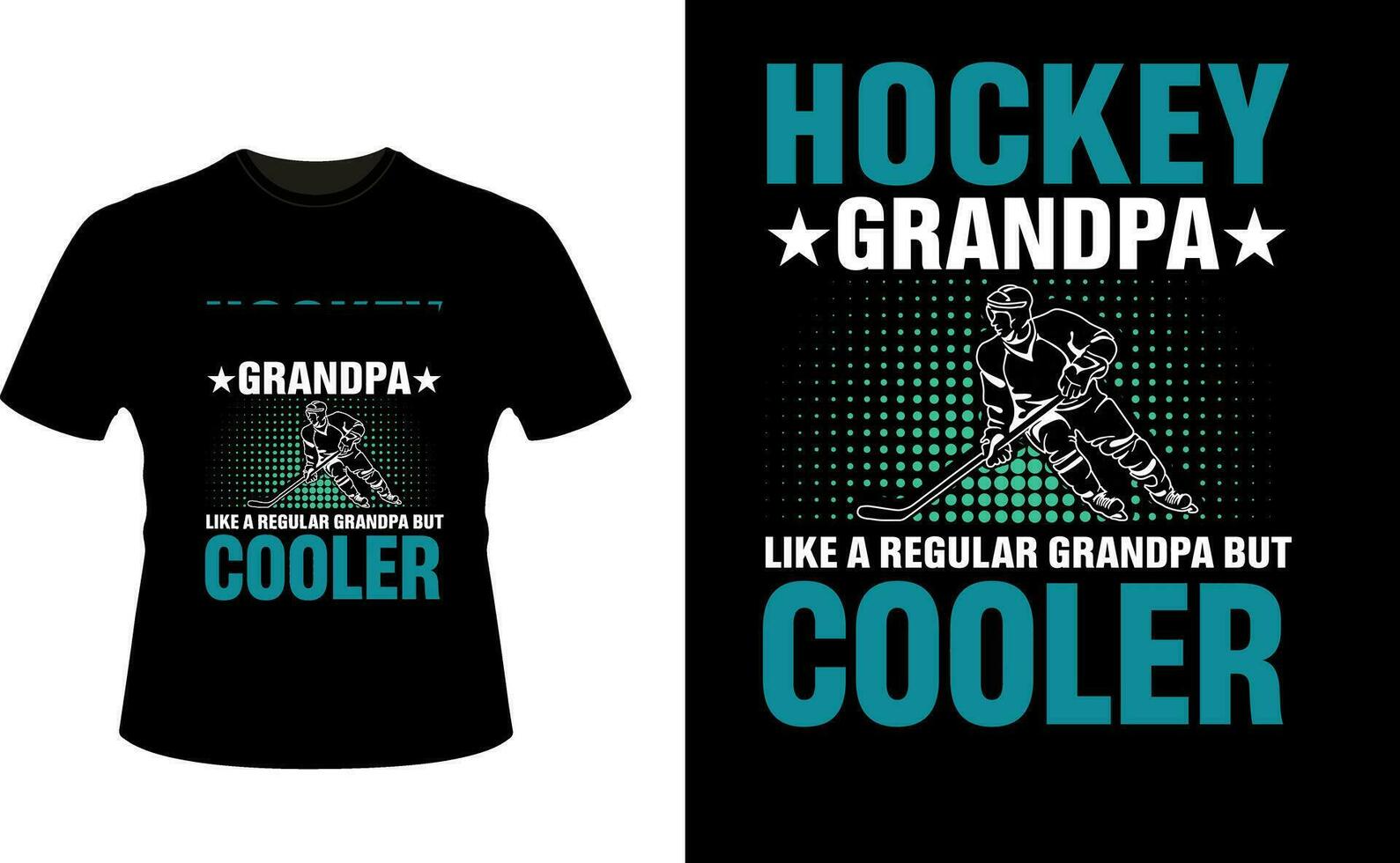 hockey opa Leuk vinden een regelmatig opa maar koeler of opa t-shirt ontwerp of opa dag t overhemd ontwerp vector