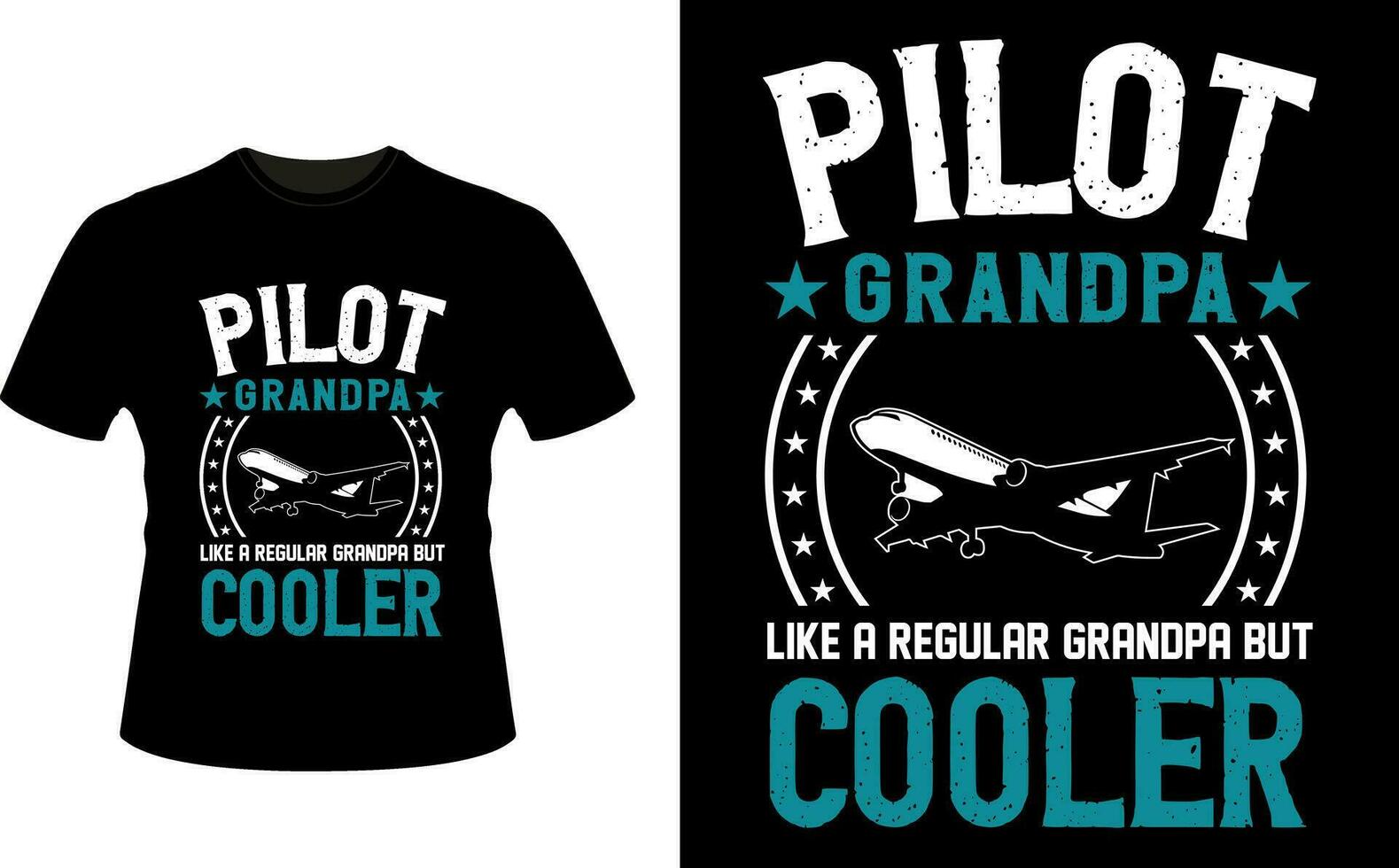 piloot opa Leuk vinden een regelmatig opa maar koeler of opa t-shirt ontwerp of opa dag t overhemd ontwerp vector