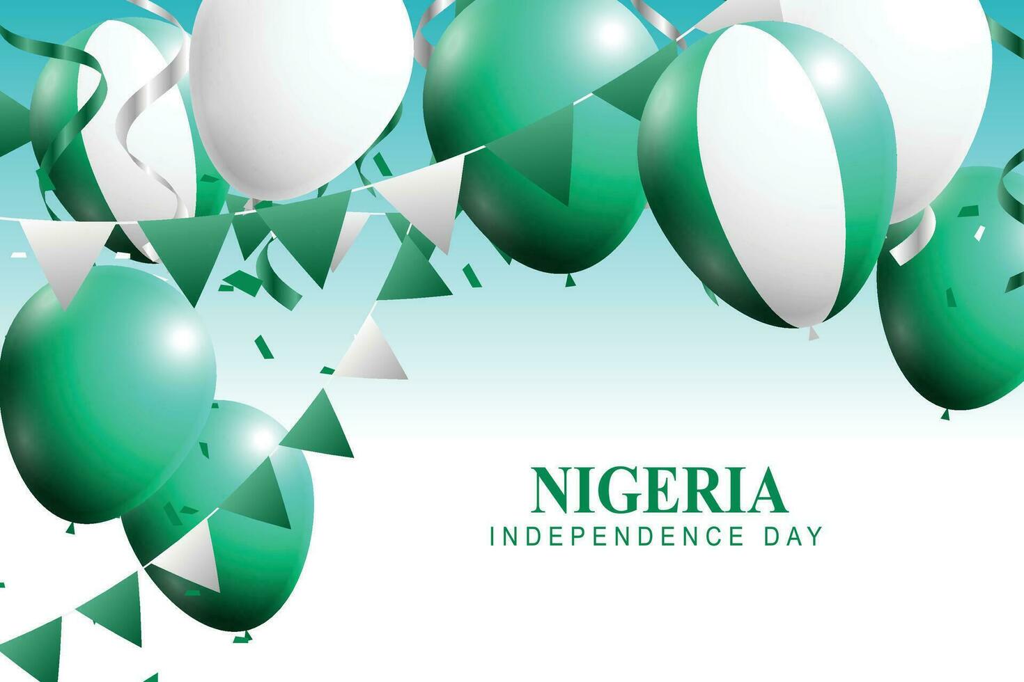 Nigeria onafhankelijkheid dag achtergrond. vector