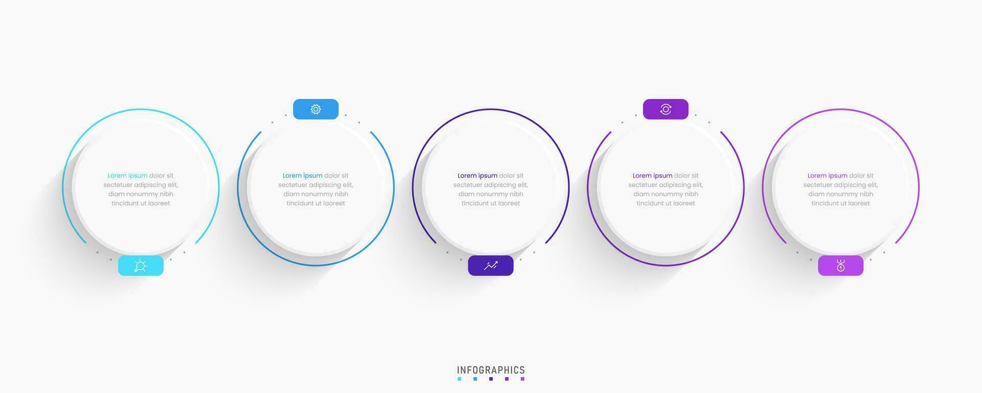 vector infographic labelontwerpsjabloon met pictogrammen en 5 opties of stappen. kan worden gebruikt voor procesdiagram, presentaties, workflowlay-out, banner, stroomschema, infografiek.