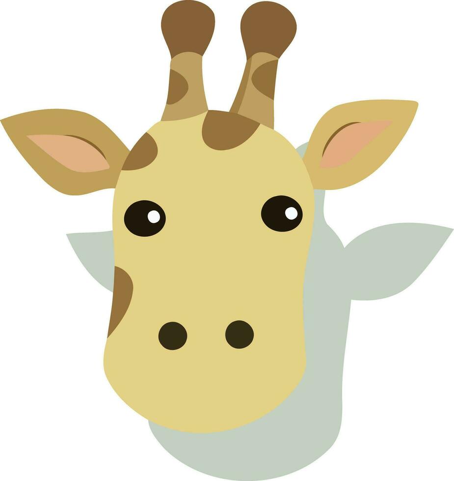 dier zoogdier schattig geel giraffe vector