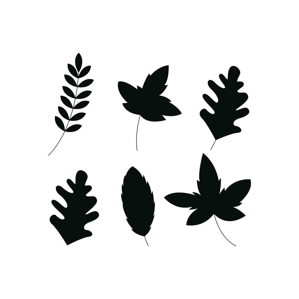 herfst bladeren icoon silhouet vector ontwerp