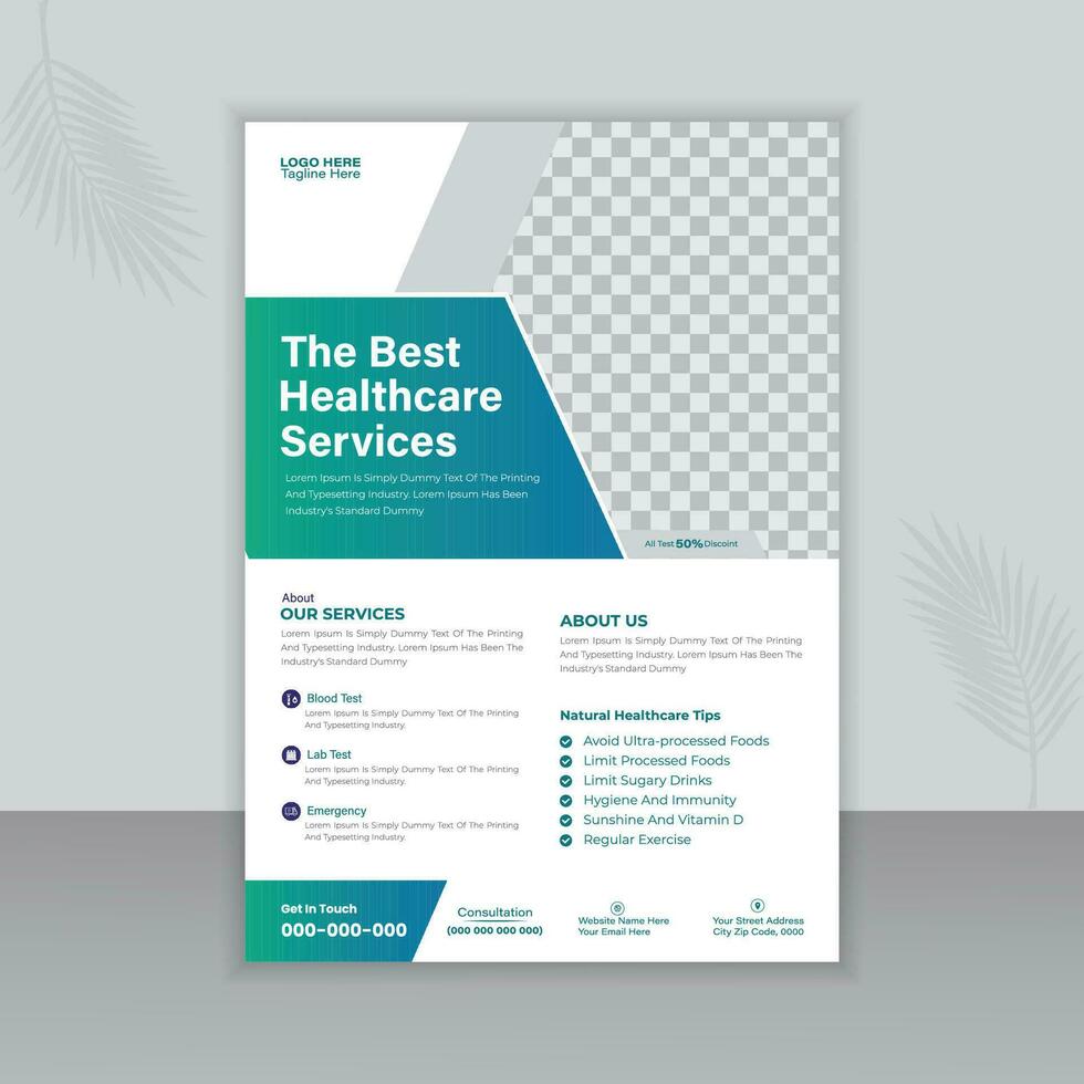 medisch folder of brochure ontwerp sjabloon vector